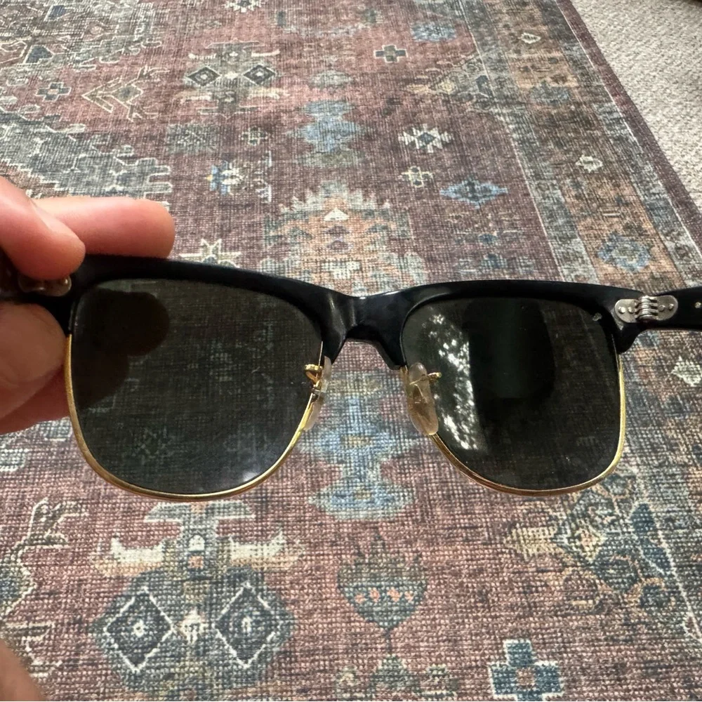 Vintage Black Ray Ban Clubmaster Sunglasses